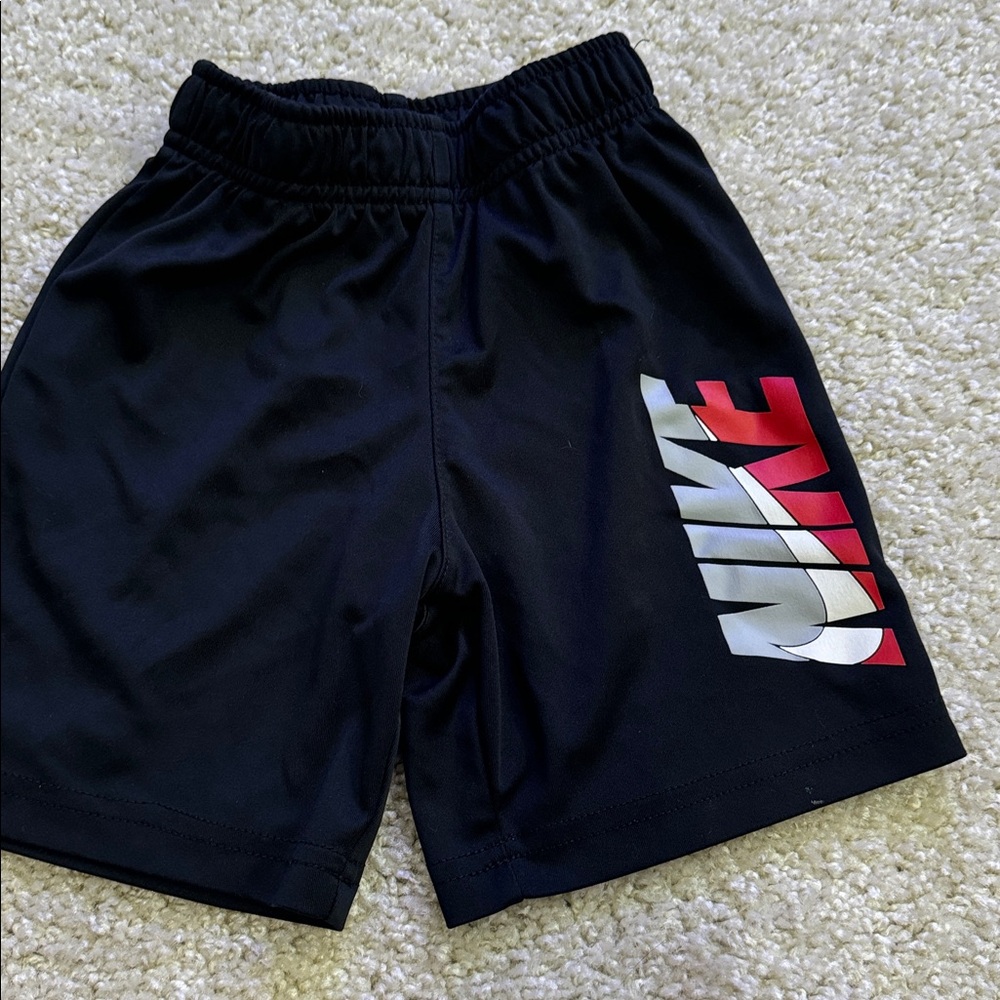 Nike Black Shorts with Red and White Accents